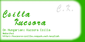 csilla kucsora business card